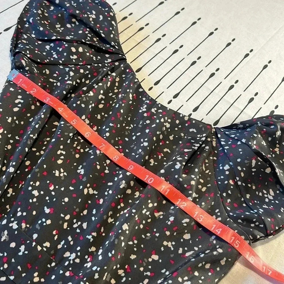 BCBG Generation Dress. Charcoal gray  with pink and cream speckles. Size 6 - Picture 13 of 14